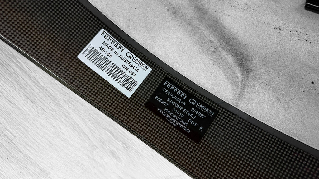 FERRARI 488 PISTA/ F8 CARBON ALLOY WHEELS SET RIMS ONLY 70004445