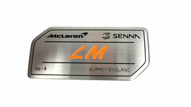 MCLAREN SENNA LM MSO DEDICATION PLATE (CHASSIS 04) 15NA046RP