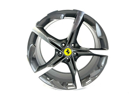 FERRARI SF90 FRONT RIGHT FORGED WHEEL CORSA GREY/ MACHINE FINISH 848635