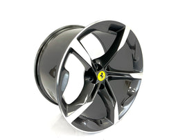 FERRARI SF90 REAR RIGHT FORGED WHEEL CORSA GREY/ MACHINE FINISH 848645