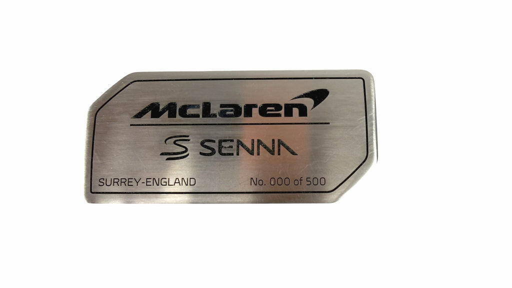 MCLAREN SENNA DEDICATION PLATE (CHASSIS 000) 15NA381CP