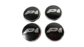 MCLAREN P1 MSO SILVER LOGO WITH CARBON CENTRE CAPS 12B1513MP