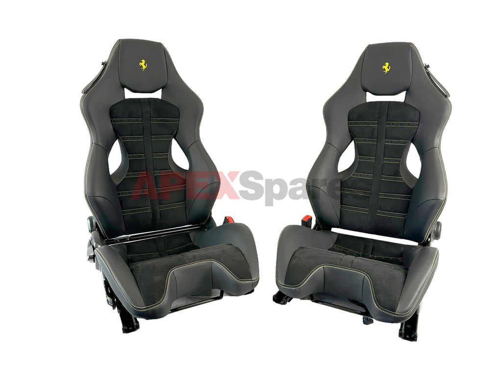 FERRARI CARBON RACE SEATS BLACK/ YELLOW 743081