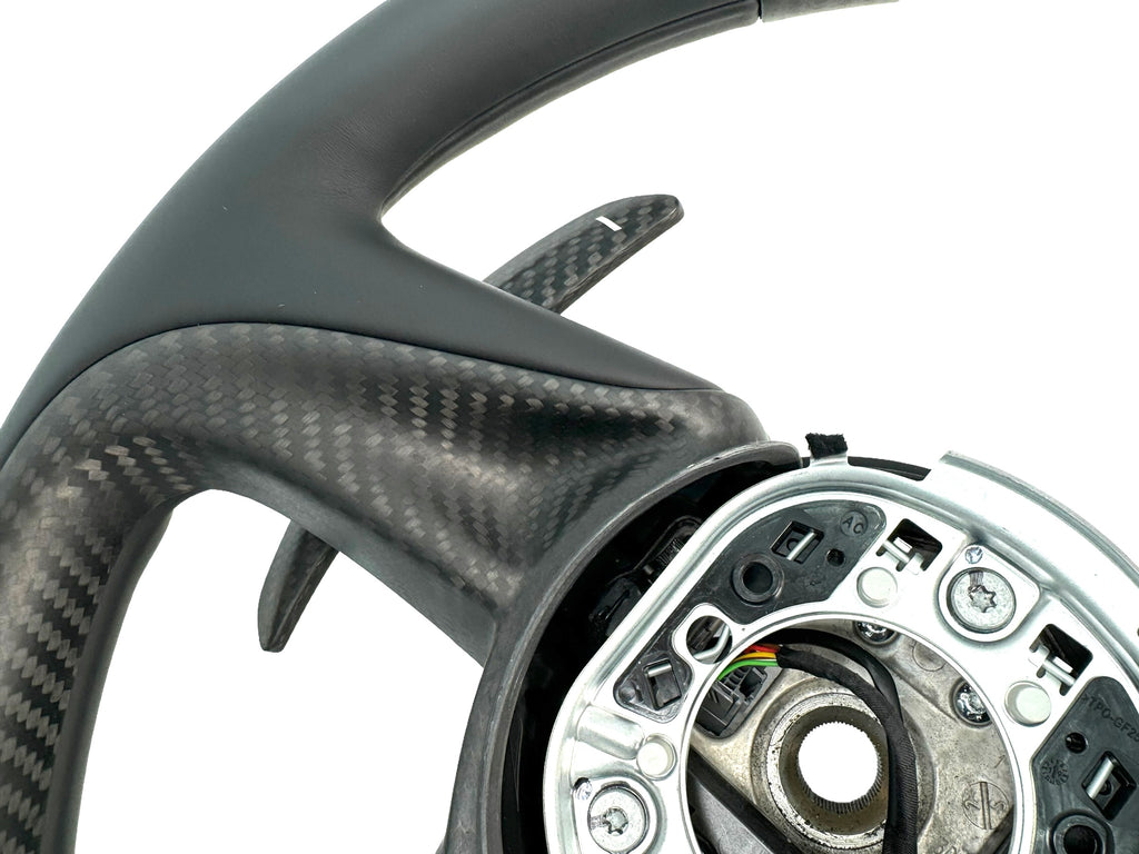 MCLAREN SENNA  MSO CARBON FIBRE TOP GRIP & LEATHER STEERING WHEEL 14NA330RP-14SW237