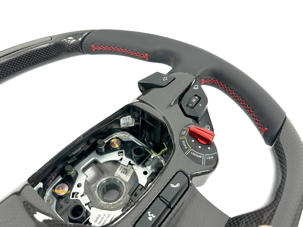 FERRARI F8 CARBON STEERING WHEEL WITH UPPER CARBON DRIVER ZONE 860622