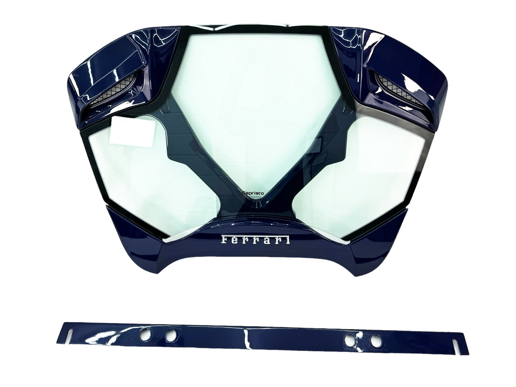 FERRARI 488 PISTA SPIDER CAPRISTO VISUAL GLASS CARBON ENGINE COVER