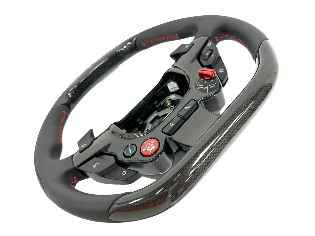 FERRARI F8 CARBON STEERING WHEEL WITH UPPER CARBON DRIVER ZONE 860622