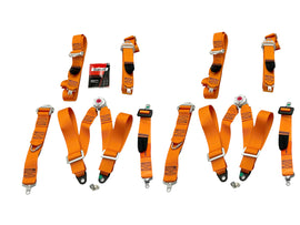 MCLAREN MSO RACING HARNESS 4 POINT SEAT BELT SET ORANGE - 14NA471MP