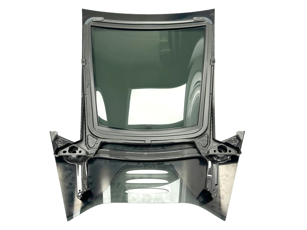 Perspecx Rear Window Mclaren MSO 765LT Rear Light Weight Perspex Window With Lower Engine C ...