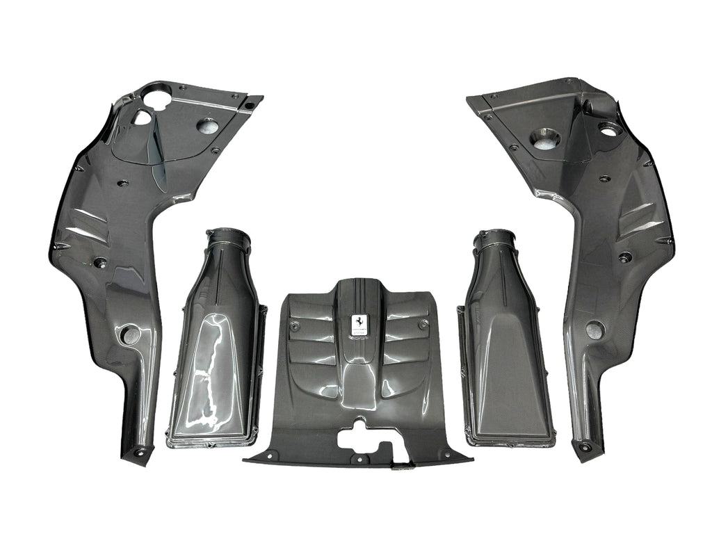 FERRARI F12 CARBON 5 PIECE FIBRE ENGINE BAY PACKAGE (RHD)