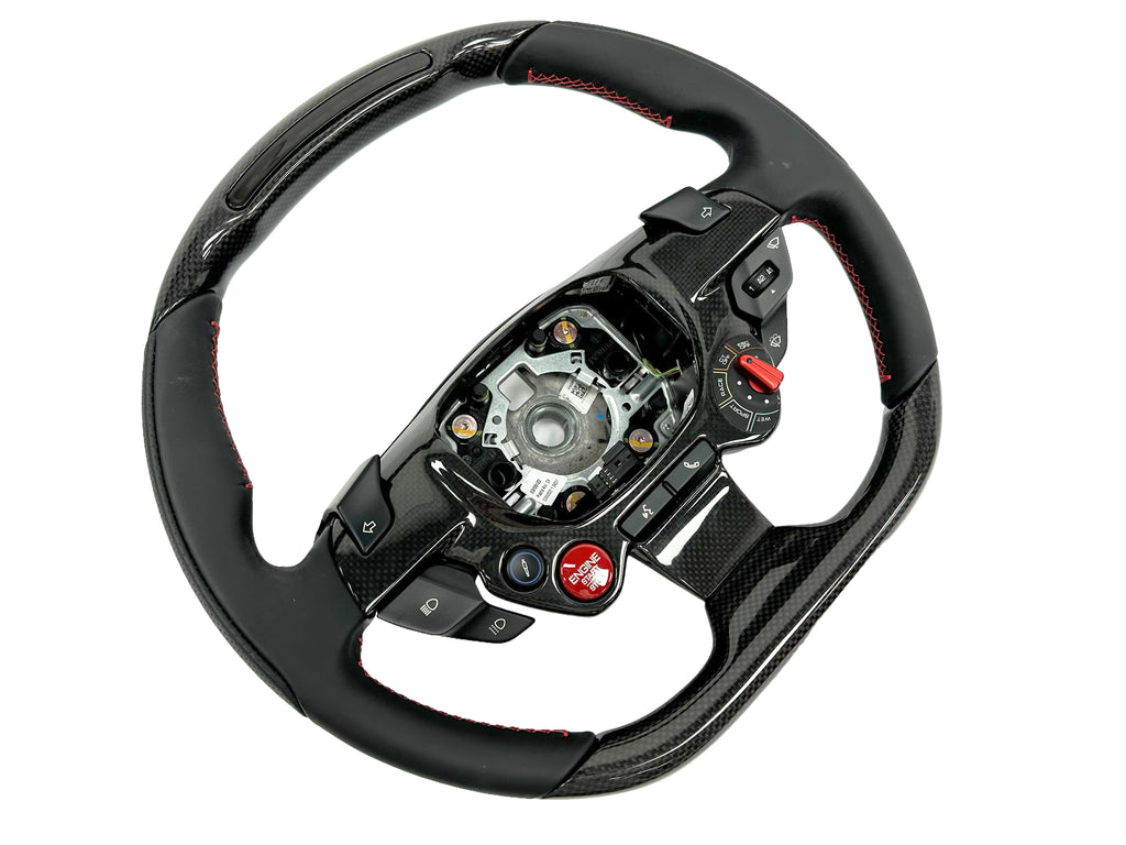 FERRARI F8 CARBON STEERING WHEEL WITH UPPER CARBON DRIVER ZONE 860622