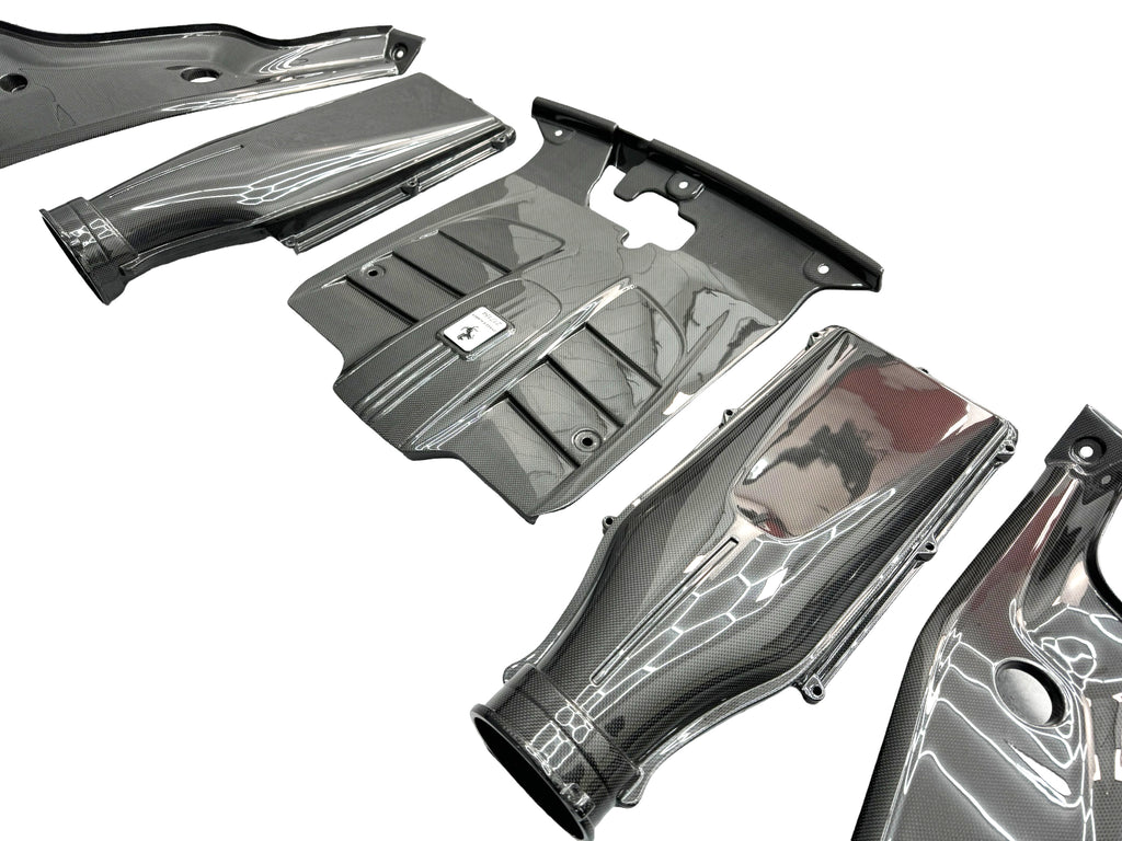 FERRARI F12 CARBON 5 PIECE FIBRE ENGINE BAY PACKAGE (RHD)