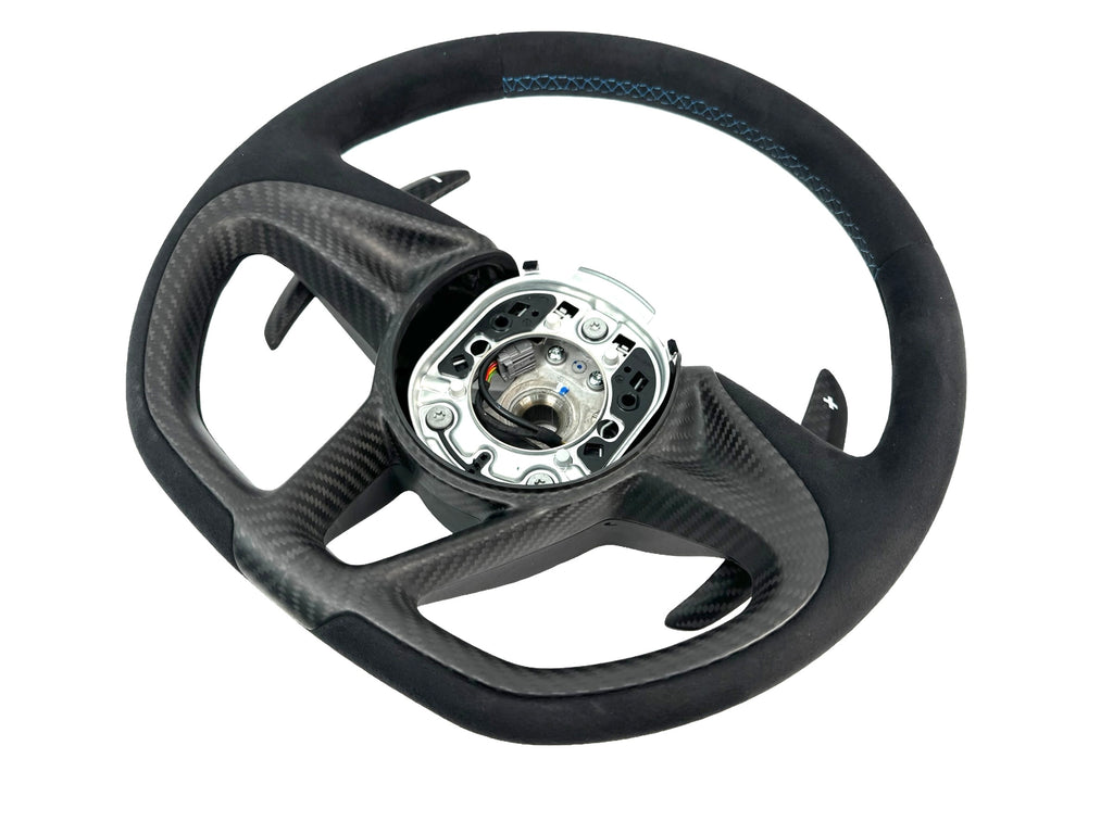 MCLAREN SENNA ALCANTARA WITH BLUE STITCHING STEERING WHEEL 15NA333MP-M000287