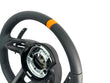 Load image into Gallery viewer, MCLAREN 600LT MSO LEATHER/ CARBON STEERING WHEEL WITH ORANGE TOP BAND 13NA221RP-13055SW