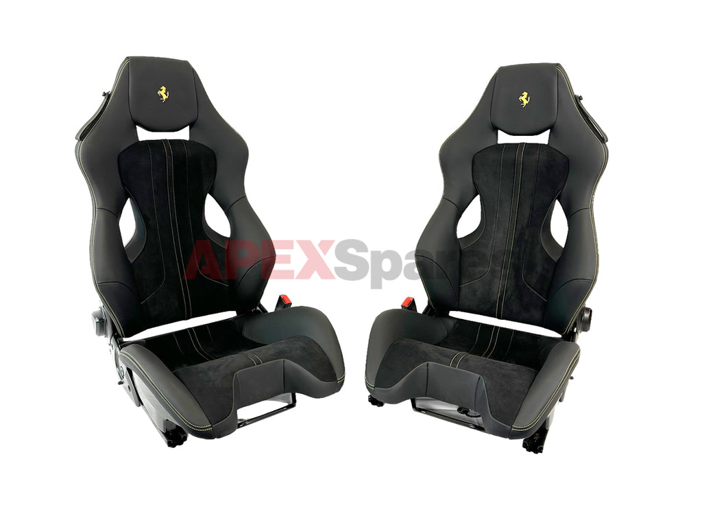 FERRARI CARBON RACE SEATS BLACK/ YELLOW 743081