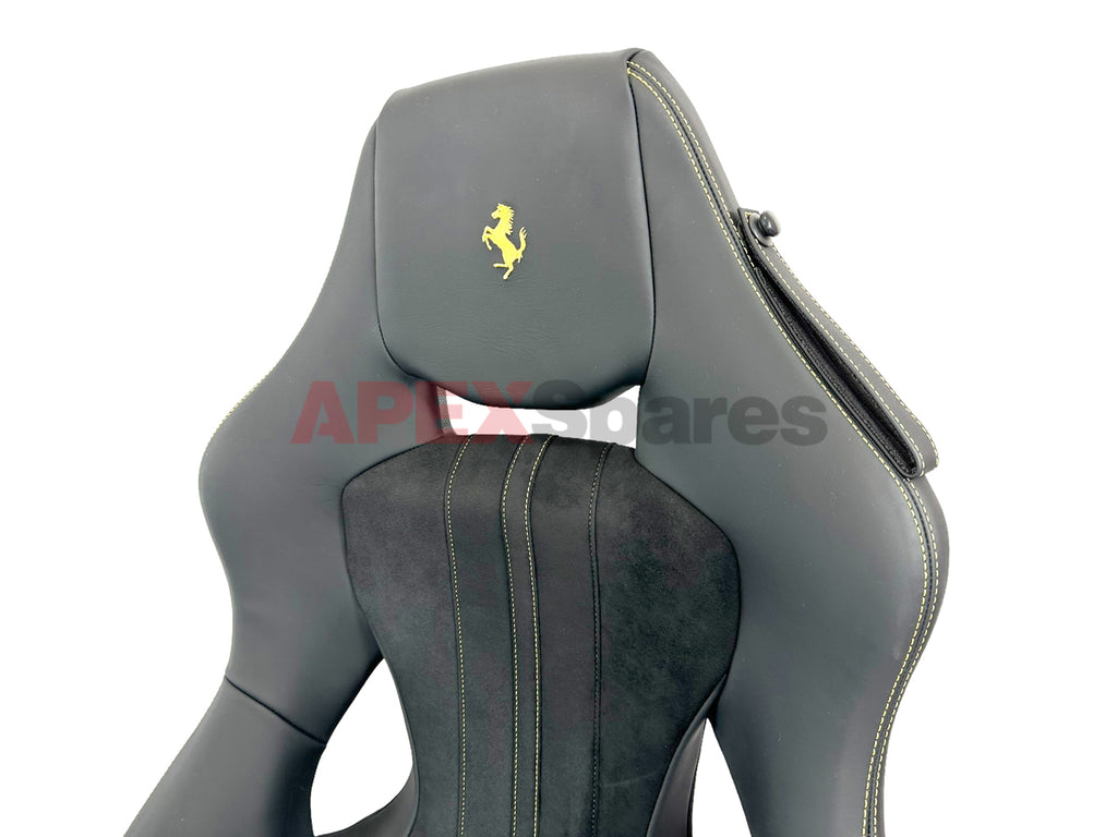 FERRARI CARBON RACE SEATS BLACK/ YELLOW 743081