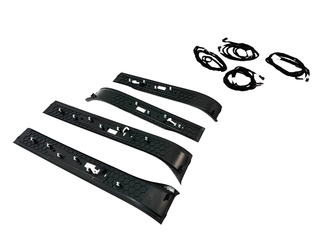 ROLLS ROYCE BLACK BADGE CULLINAN CARBON ILLUMINATED ENTRANCE THREAD PLATES