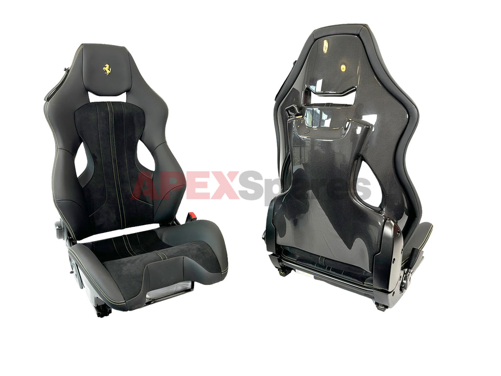 FERRARI CARBON RACE SEATS BLACK/ YELLOW 743081