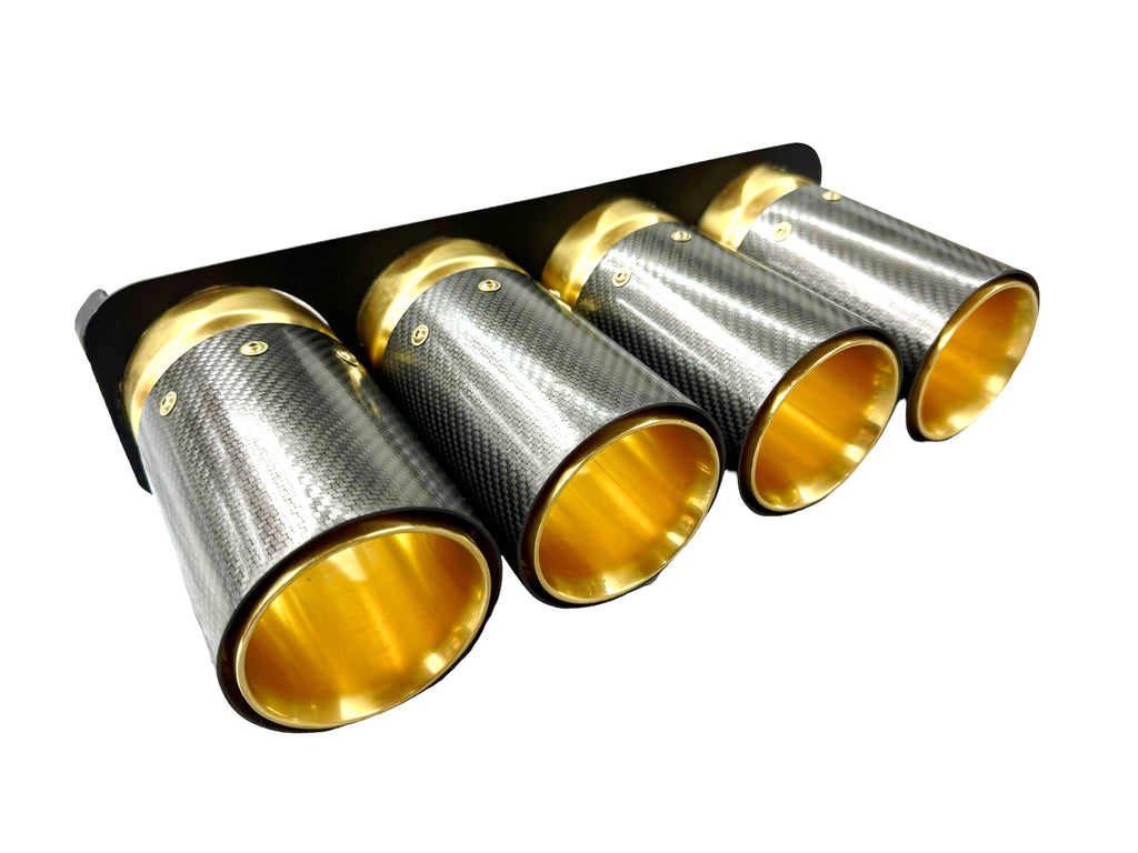 NOVITEC 765LT TAIL PIPES GOLD-PLATED WITH 999 FINE GOLD WITH CARBON COVER C176546