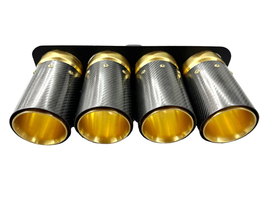 NOVITEC 765LT TAIL PIPES GOLD-PLATED WITH 999 FINE GOLD WITH CARBON COVER C176546