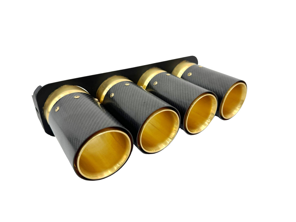 NOVITEC 765LT TAIL PIPES GOLD-PLATED WITH 999 FINE GOLD WITH CARBON COVER C176546