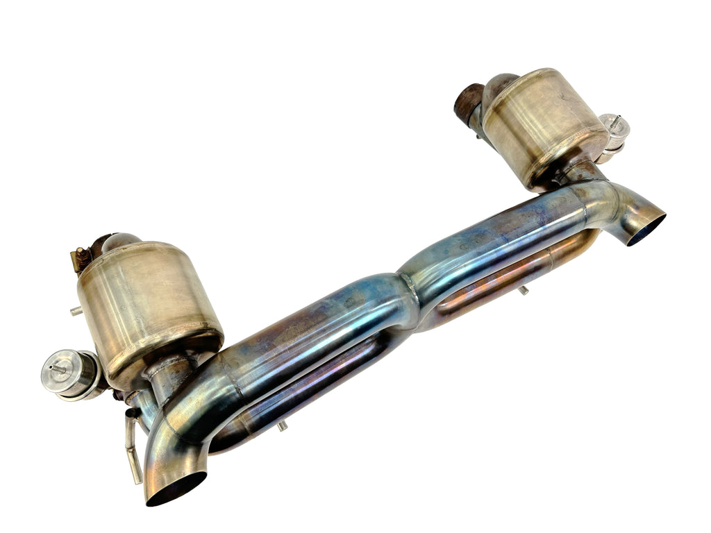FERRARI 458 SPECIALE INCONEL REAR X Pipe EXHAUST- VALVED by BROOKE RACING
