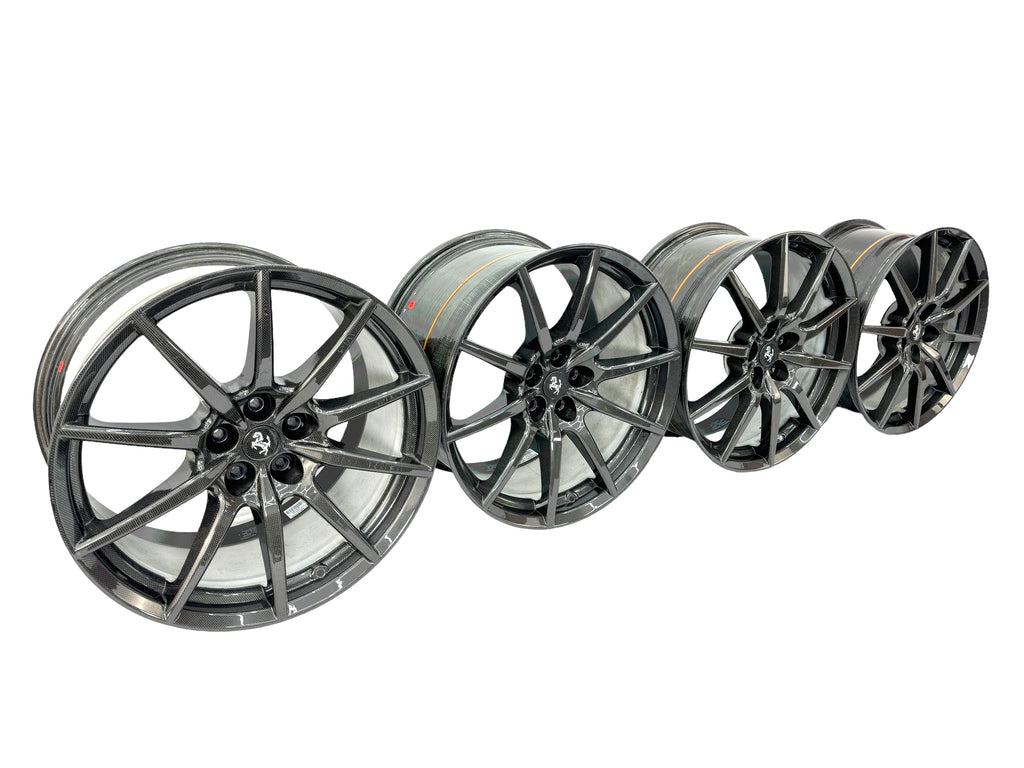 FERRARI 488 PISTA/ F8 CARBON ALLOY WHEELS SET RIMS ONLY 70004445