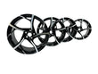 Load image into Gallery viewer, MCLAREN ELVA 5 TURBINE SPOKE MSO MACHINE/ BLACK ULTRA LIGHT WHEELS SET 25BA113SP