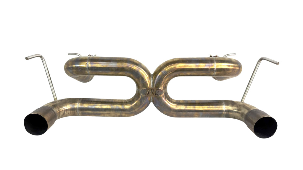FERRARI 488 PISTA INCONEL REAR X PIPE EXHAUST / DECAT DOWNPIPES by BROOKE RACING
