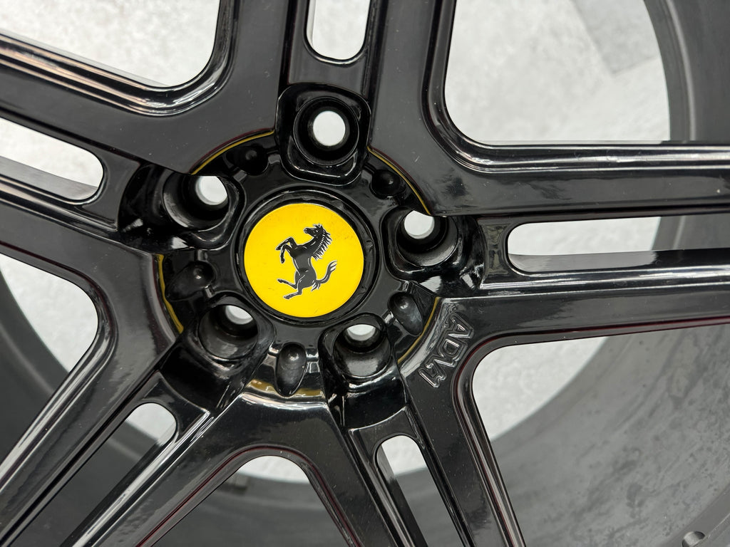 FERRARI F12 ADV1 ADV05 MV.2 SL 21"/22" FORGED WHEELS BLACK/ RED