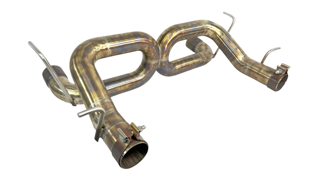 FERRARI 488 PISTA INCONEL REAR X PIPE EXHAUST / DECAT DOWNPIPES by BROOKE RACING