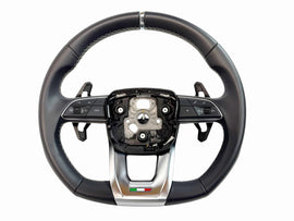LAMBORGHINI URUS LEATHER STEERING WHEEL - BLACK/ WHITE STITCH 4ML419091