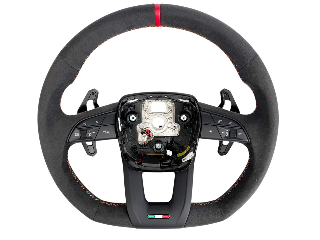 LAMBORGHINI PERFORMANTE URUS ALCANTARA STEERING WHEEL - BLACK/ ORANGE STITCH 4ML419091CE