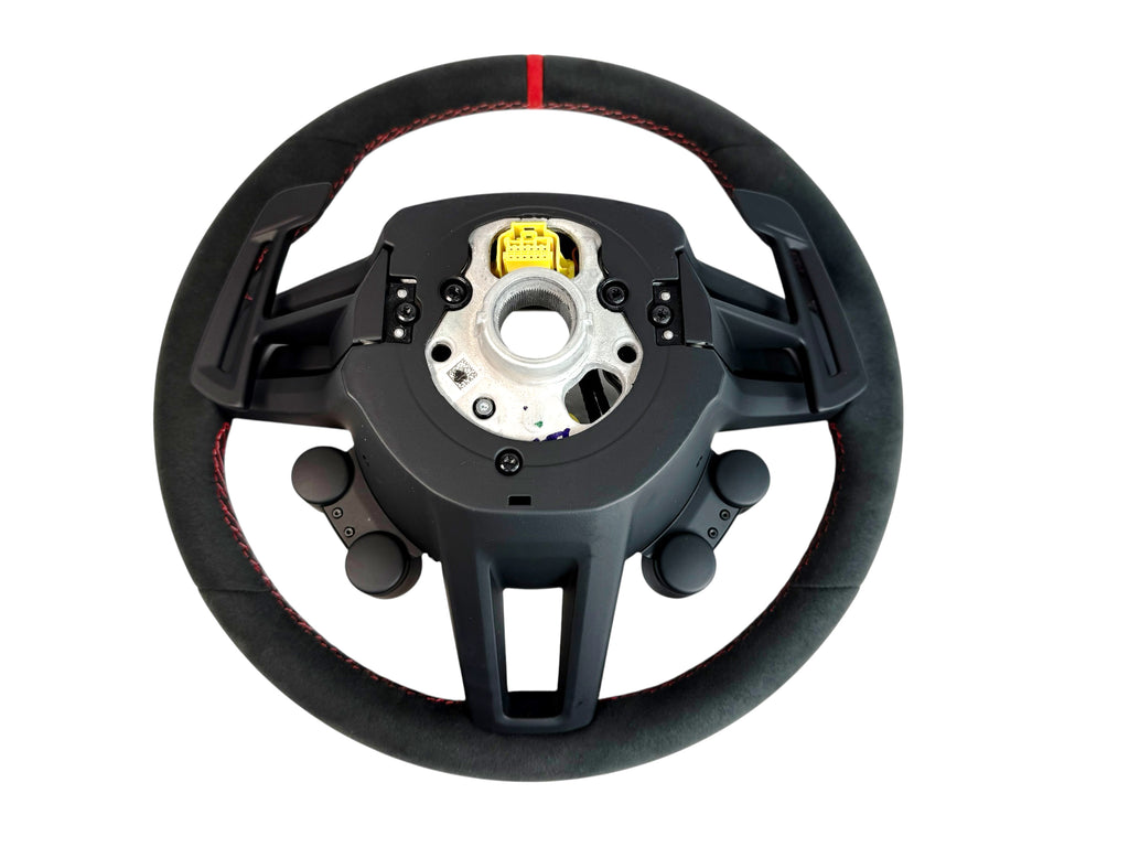 PORSCHE 992 GT3-RS RED DINAMICA STEERING WHEEL BLACK/RED 9GT419091EQ