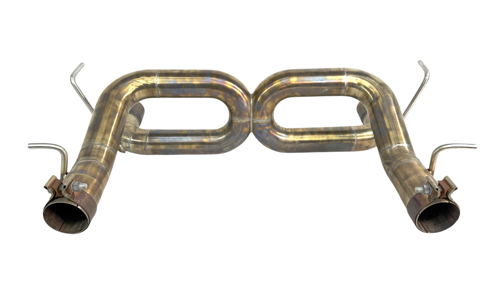 FERRARI 488 PISTA INCONEL REAR X PIPE EXHAUST / DECAT DOWNPIPES by BROOKE RACING