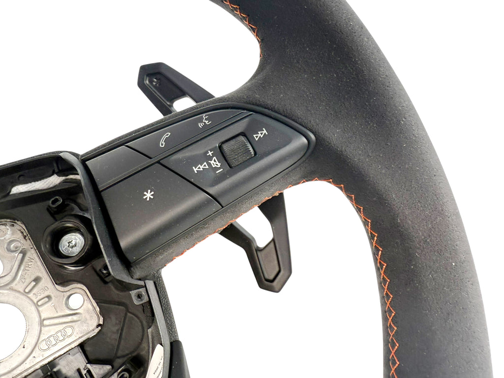LAMBORGHINI PERFORMANTE URUS ALCANTARA STEERING WHEEL - BLACK/ ORANGE STITCH 4ML419091CE