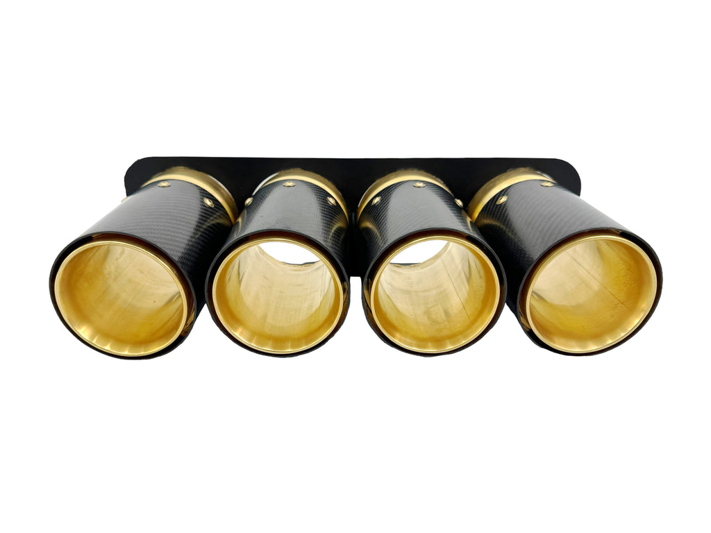 NOVITEC 765LT TAIL PIPES GOLD-PLATED WITH 999 FINE GOLD WITH CARBON COVER C176546