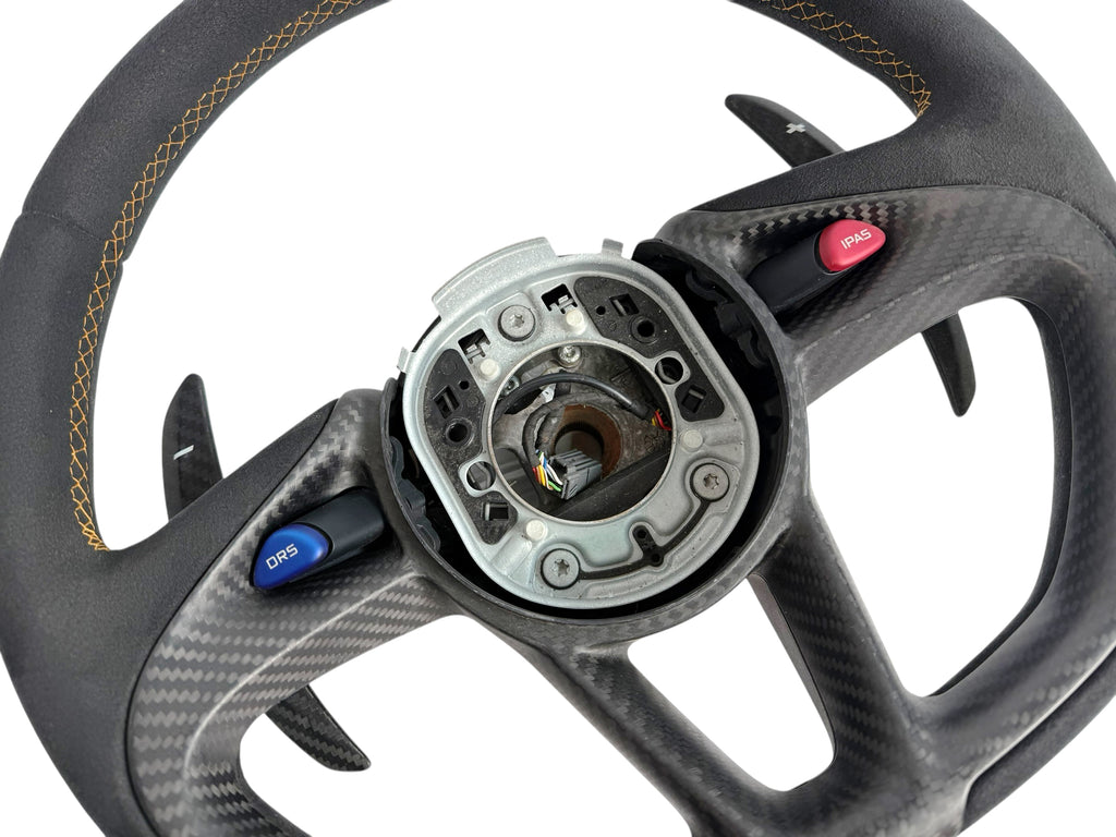 MCLAREN P1 MSO CARBON ALCANTARA/ STEERING WHEEL 121195CP-P1002AW (ORANGE STICHING)