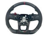 LAMBORGHINI REVULETO CARBON FIBRE ALCANTARA STEERING WHEEL - BLACK/ GREEN