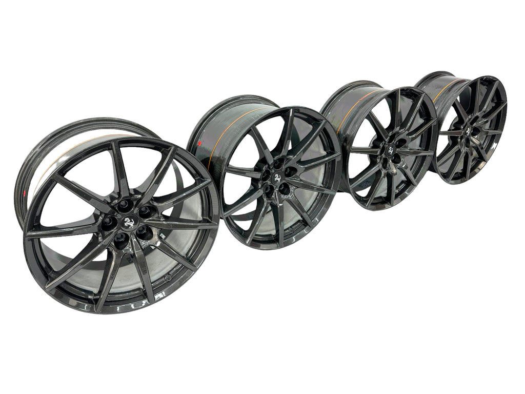FERRARI 488 PISTA/ F8 CARBON ALLOY WHEELS SET RIMS ONLY 70004445
