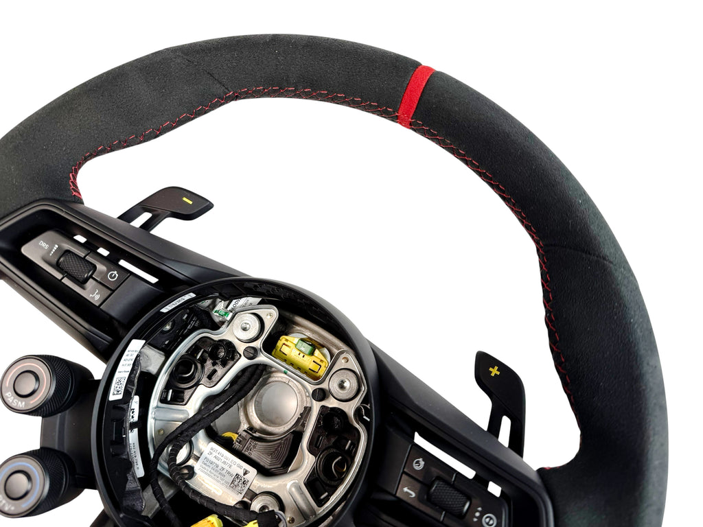 PORSCHE 992 GT3-RS RED DINAMICA STEERING WHEEL BLACK/RED 9GT419091EQ