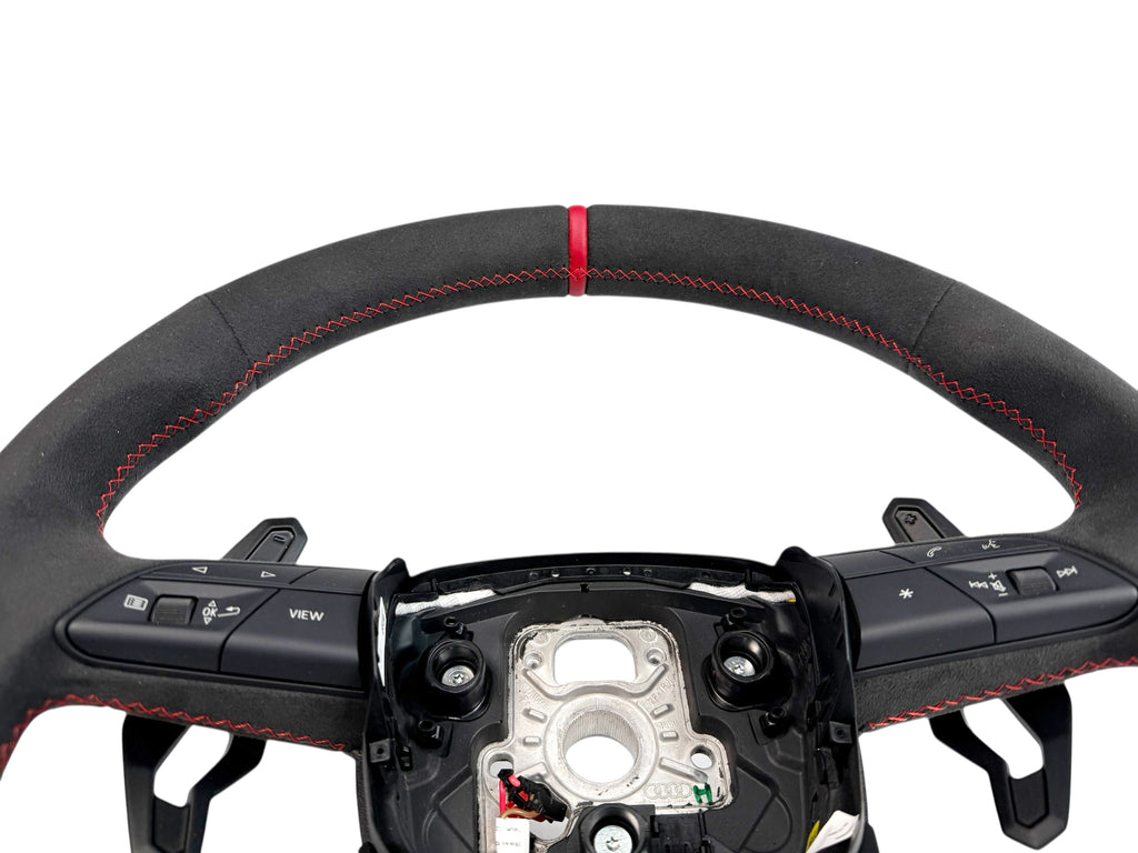LAMBORGHINI PERFORMANTE URUS ALCANTARA STEERING WHEEL - BLACK/ RED STITCH 4ML419091CE