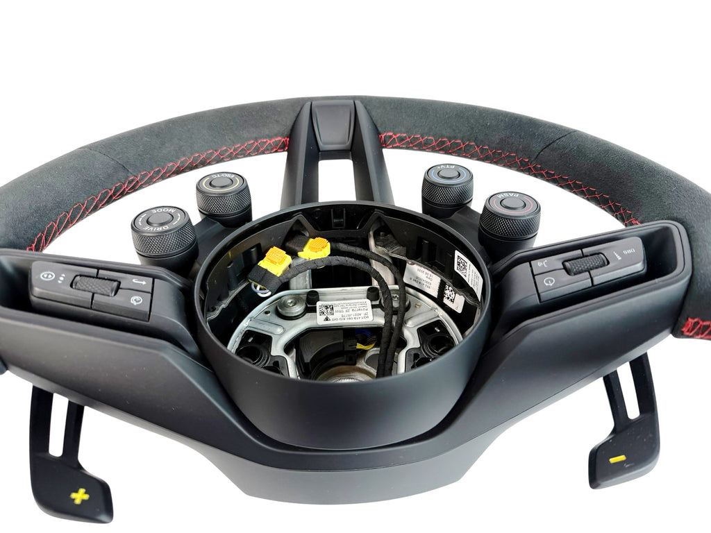 PORSCHE 992 GT3-RS RED DINAMICA STEERING WHEEL BLACK/RED 9GT419091EQ