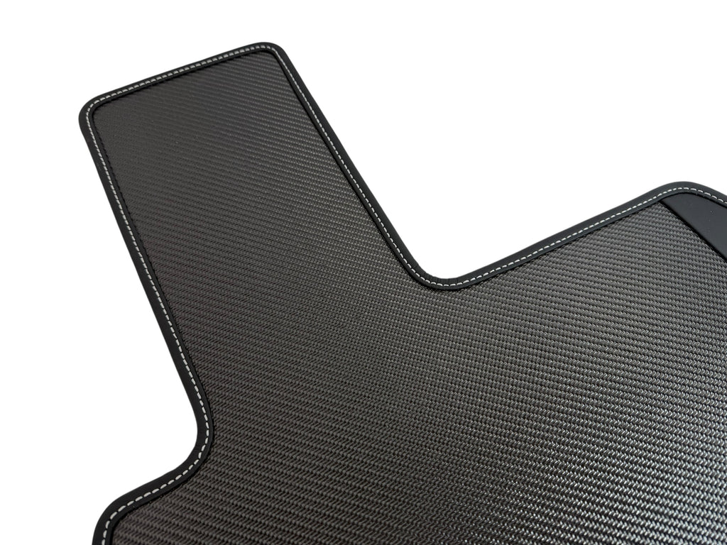 PORSCHE 992 GT3-RS CARBON WITH LEATHER EDGE FLOOR MATTS 9GT - LHD