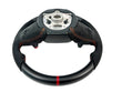 Load image into Gallery viewer, LAMBORGHINI REVULETO CARBON FIBRE ALCANTARA STEERING WHEEL - BLACK/ ORANGE