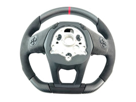 LAMBORGHINI REVULETO CARBON FIBRE ALCANTARA STEERING WHEEL - BLACK/ BLACK
