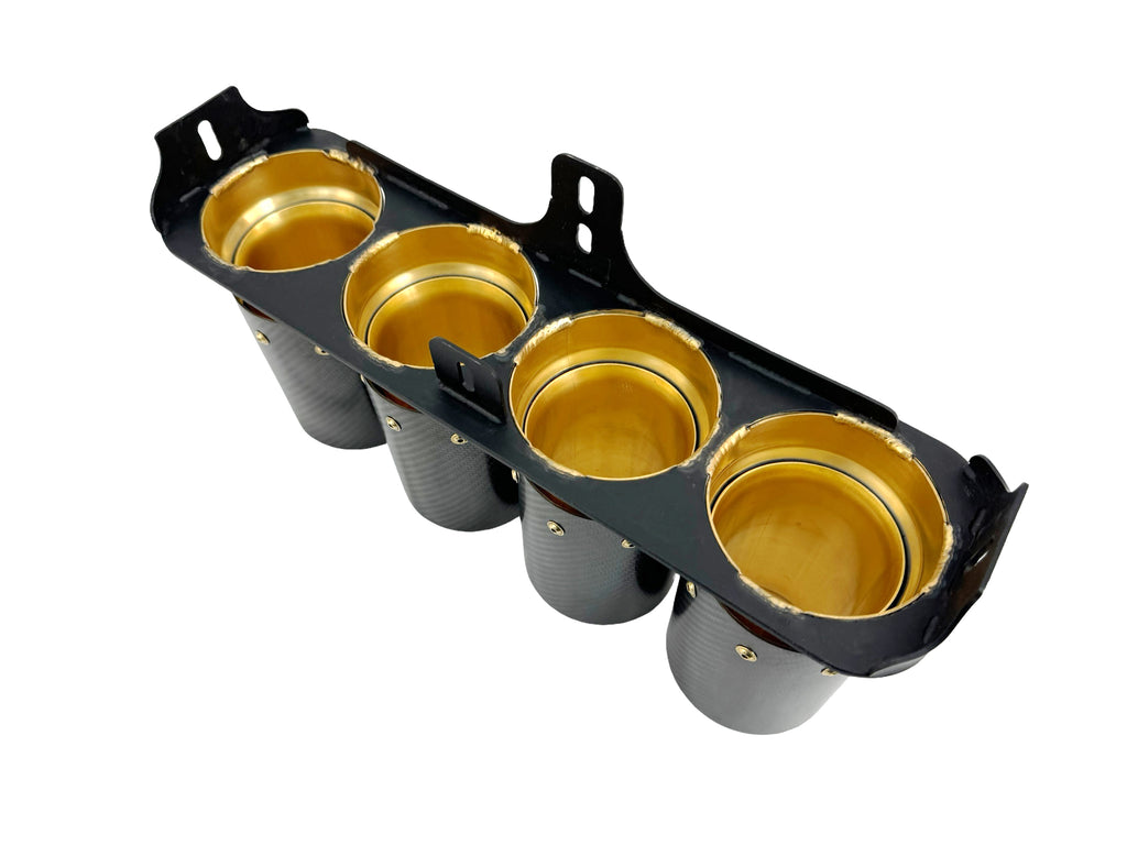 NOVITEC 765LT TAIL PIPES GOLD-PLATED WITH 999 FINE GOLD WITH CARBON COVER C176546
