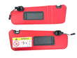 Load image into Gallery viewer, FERRARI PUROSANGUE ROSSO RED LEATHER SUN-VISERS PAIR SET 7455267 7455269