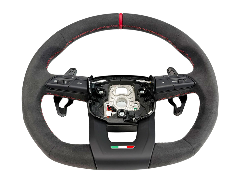 LAMBORGHINI PERFORMANTE URUS ALCANTARA STEERING WHEEL - BLACK/ RED STITCH 4ML419091CE