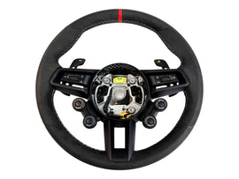 PORSCHE 992 GT3-RS RED DINAMICA STEERING WHEEL BLACK/GOLD 9GT419091EQ